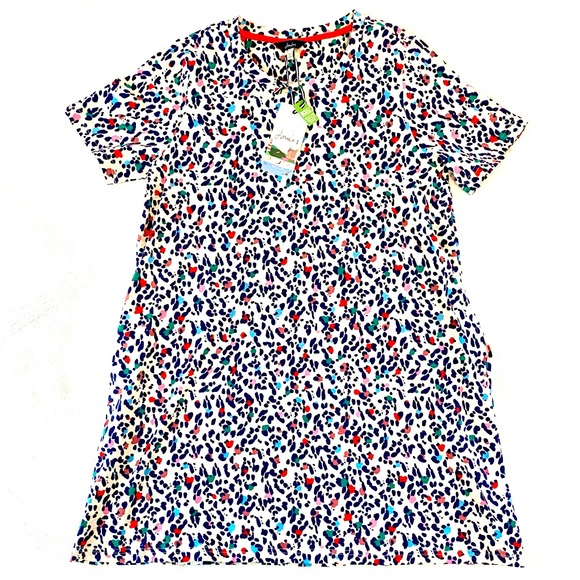 Joules Hattie Dress Multicolored Leopard US8 - Picture 1 of 10